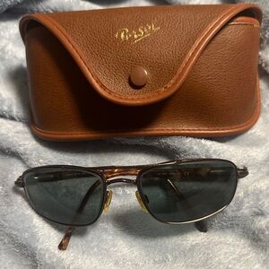 Persol Tan Leather Sunglasses Holder